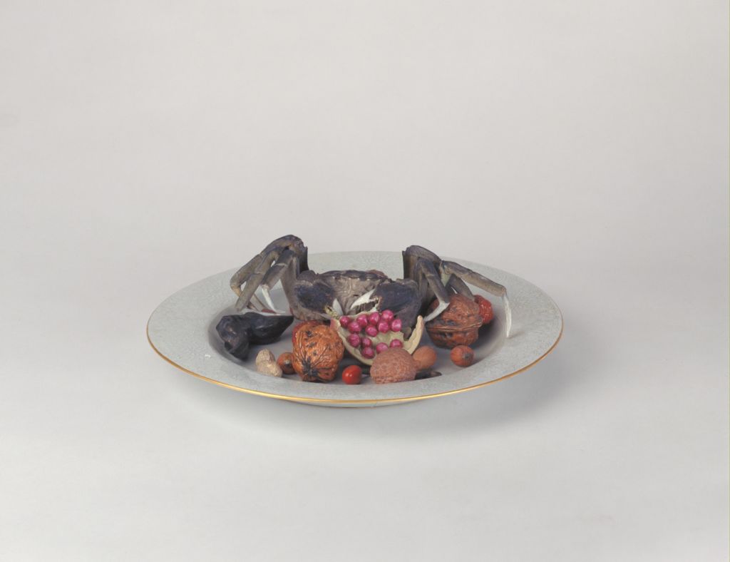 图片[1]-Pink color like raw porcelain fruit plate-China Archive